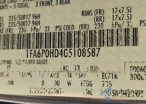 2016 Ford Fusion Se from USA, damaged, VIN 1FA6P0HD4G5108587